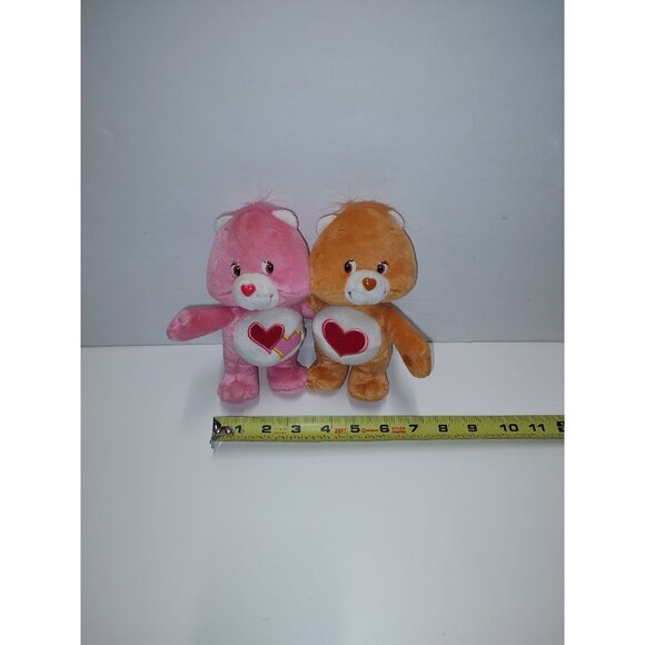 Care Bears Plush Set - Love-A-Lot & Tenderheart Bear - 8" - Soft & Cuddly - Picture 16 of 16